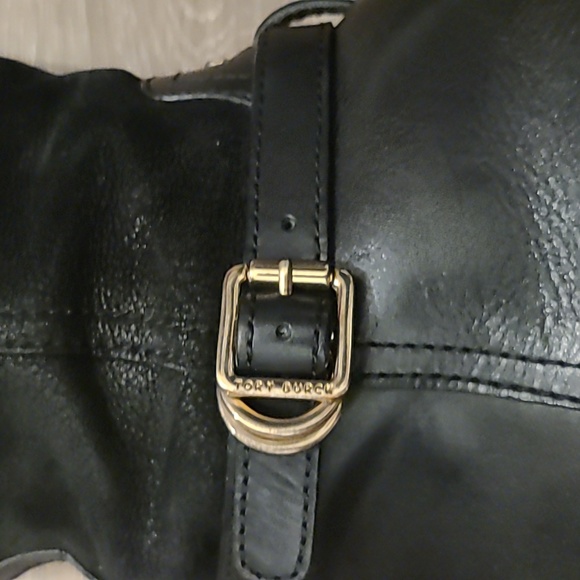 Tory Burch Marlene Riding boot 8.5, black leather with pebbled shaft. - Picture 10 of 13